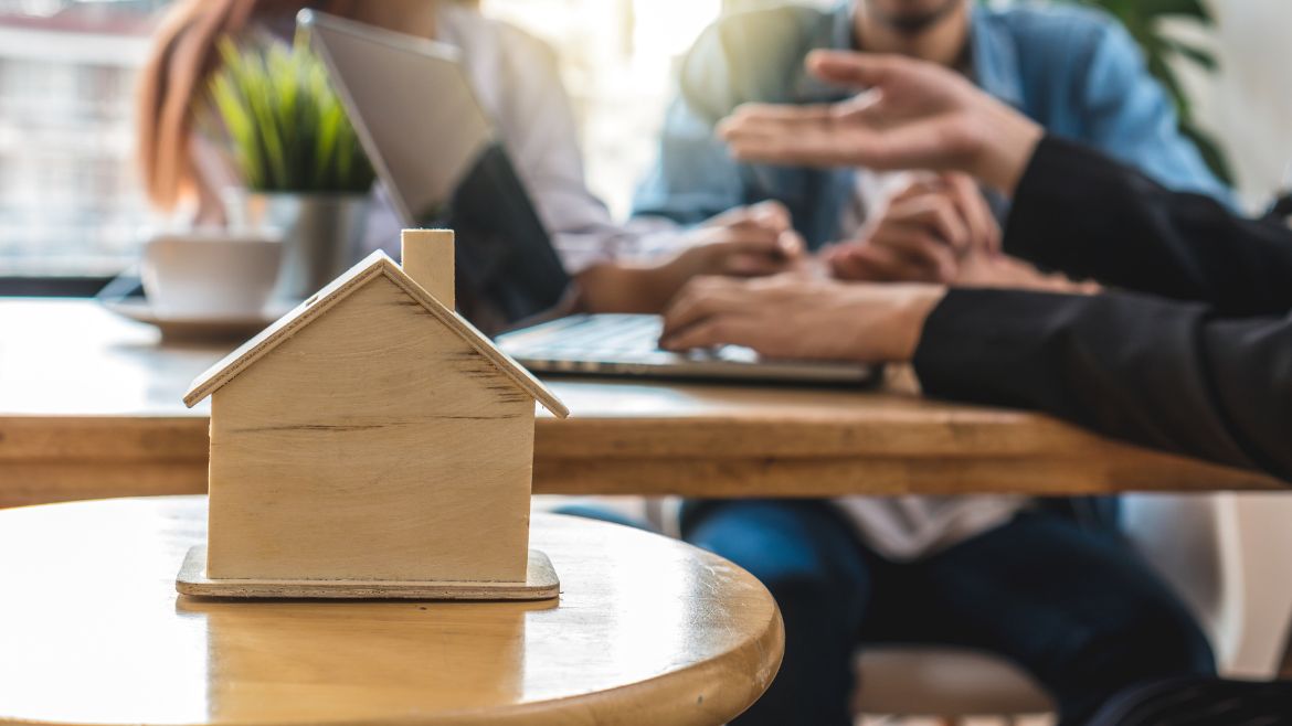 a wooden mini model home